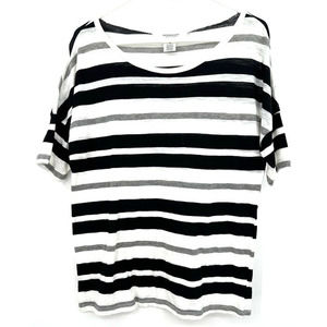 Workshop Republic Clothing size Small‎ black white striped short sleeve t-shirt